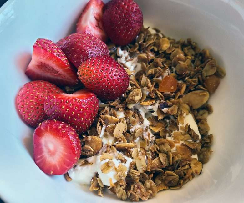 Apricot and almond maple granola