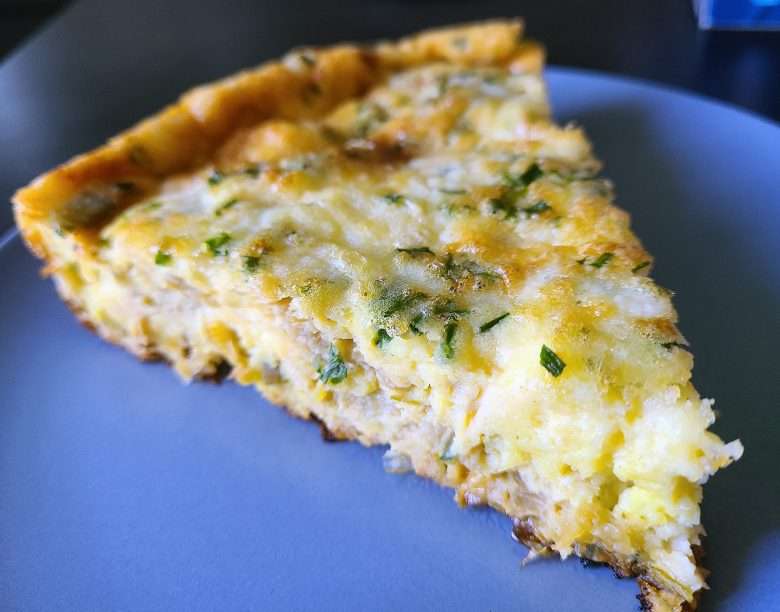 Caramelized leek and onion frittata