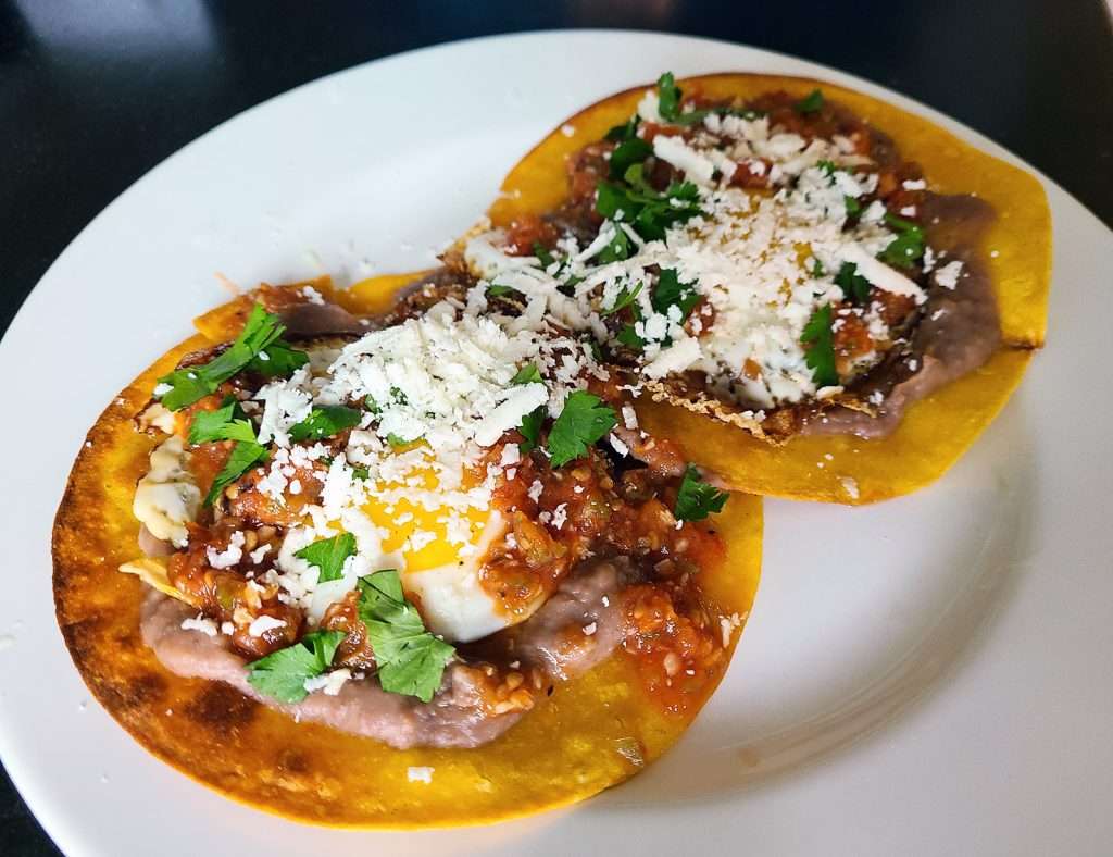Huevos Rancheros (Eggs, Beans, and Salsa on Tortillas)
