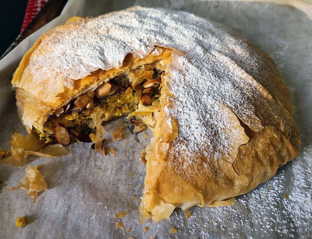 Pastilla (Chicken, Egg, and Almond Pie)