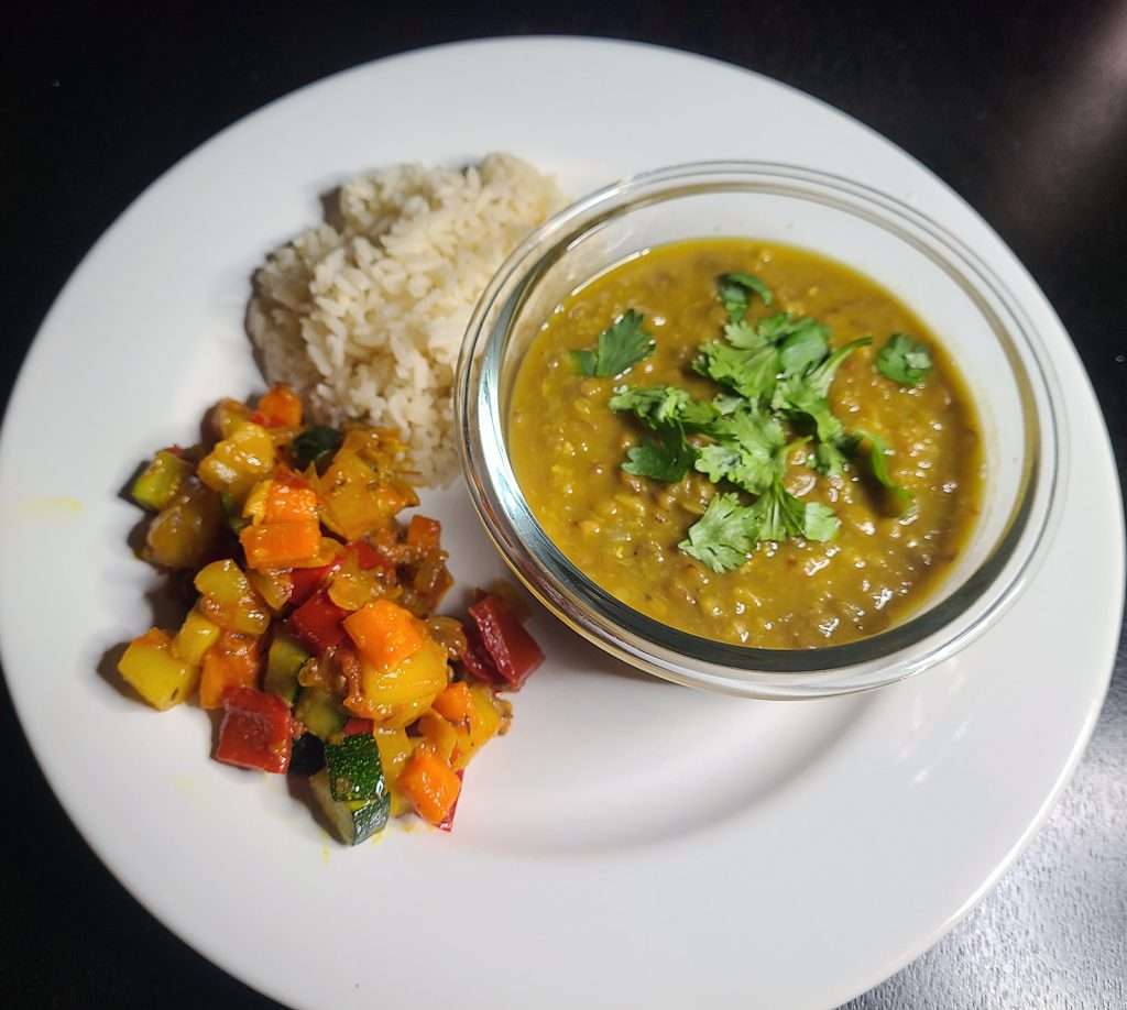 Dal Bhat (Curried Lentils with Rice)