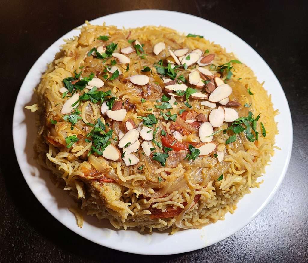 Maqloubah (Rice with Cauliflower and Chicken)