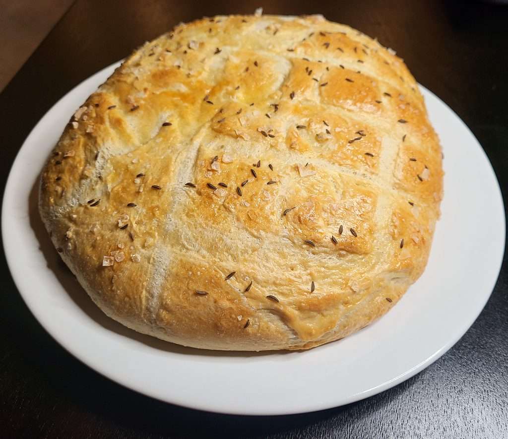 Belokranjska Pogača (Flatbread with Caraway Seeds)