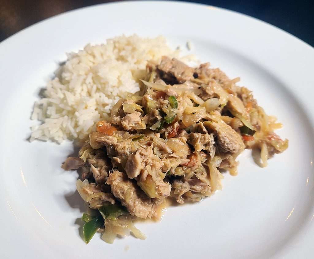 Taiyo and Cabbage with Coconut Milk