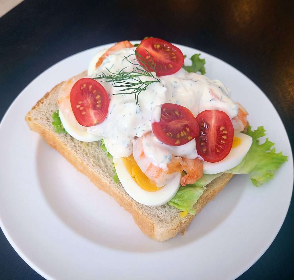 Räksmörgås (Swedish Open-Faced Shrimp Sandwich)