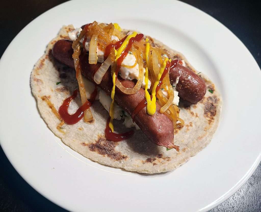 Tunnbrödsrulle (Swedish Hotdog Wrap)
