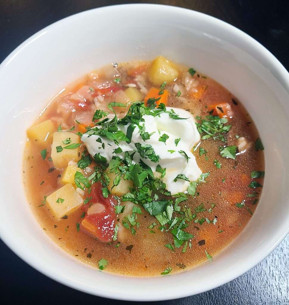 Mastova (Rice and Beef Soup)